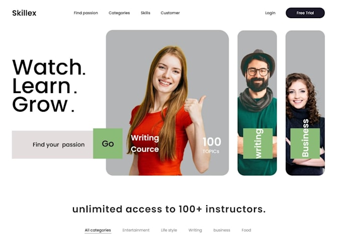 be your front end web developer and full stack developer HTML, CSS, js, react
