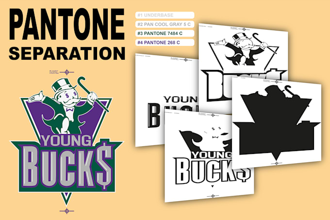do fast screen print color separation, halftone, cmyk, spot colors in 5 hours