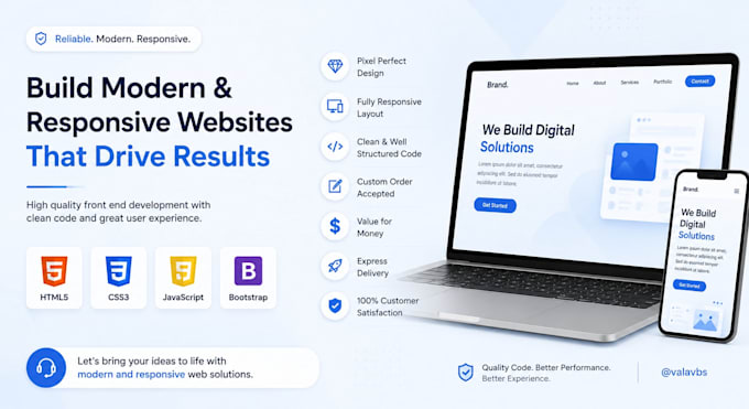 create a professional responsive frontend website