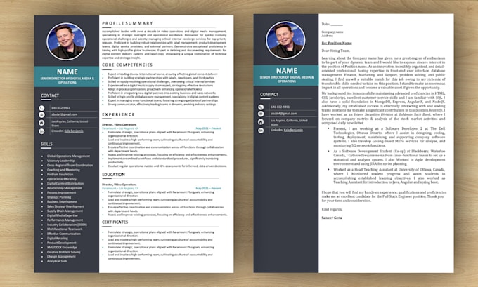 write a professional resume, CV, cover letter, and linkedin optimization