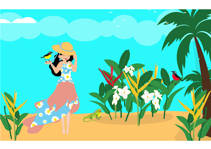design flat illustration flat vector art as your description