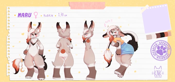 draw a reference sheet for your furry or character vtuber