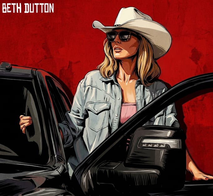 draw your red dead redeptiom 2 style cartoon portrait from your photo