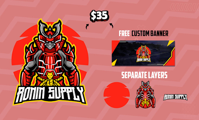 design mascot gaming logo for sports esports, twitch, youtube channel