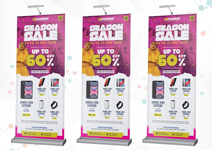 design a top notch roll up, retractable, pull up banner