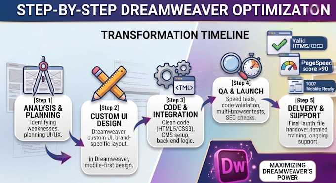edit remake redesign your website with dreamweaver into completely change look