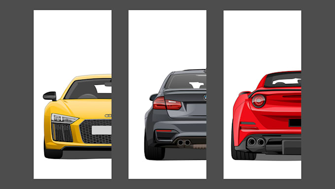 draw cars into vector illustration for phone case