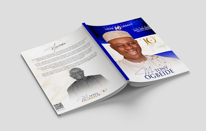 design birthday, booklet, funeral, obituary, event, flyer