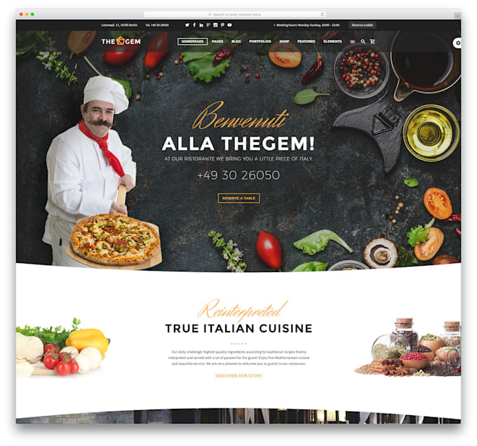 design wordpress restaurant website with a food order, delivery system