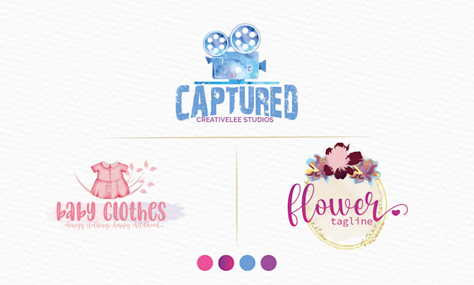 design feminine watercolor and spa logo