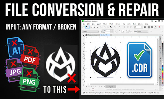 be your expert coreldraw designer for editing and vectoring