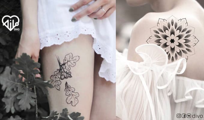 Make flower tattoo designs linework dotwork whipshading by Divo_artist |  Fiverr