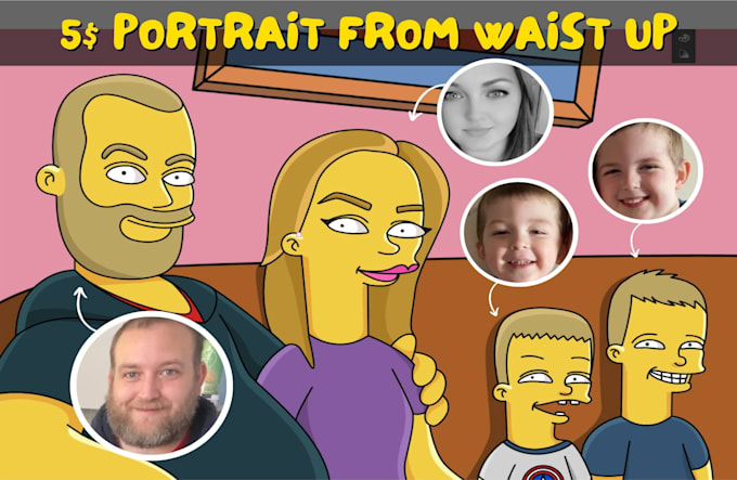 draw photographs into yellow cartoon
