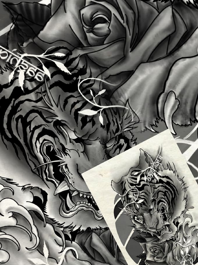 do a tattoo design in japanese style