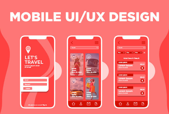 do mobile app design and website mockup ui UX in figma