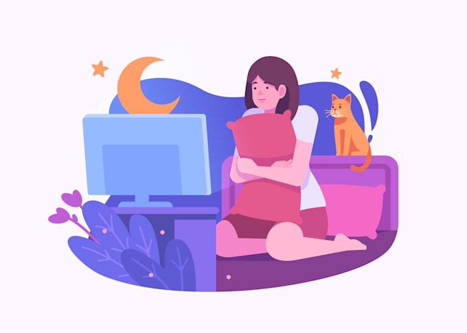 create custom flat design illustration
