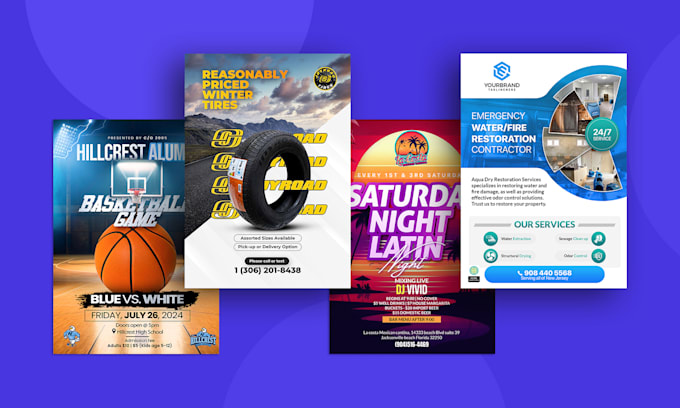 design creative flyer or poster for online marketing