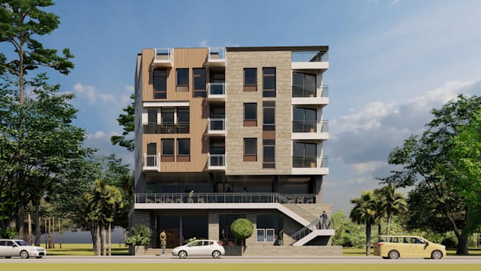 create architectural exterior and interior design 3d render