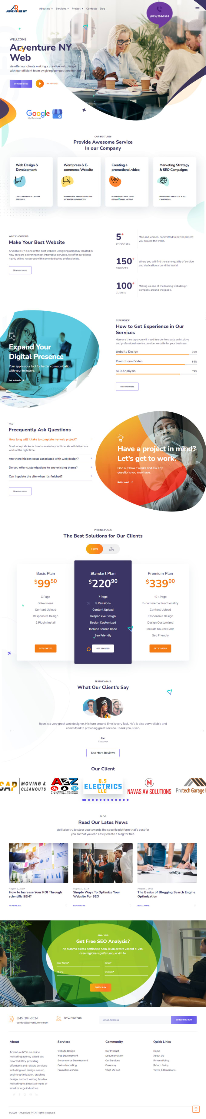 Create custom website html template using html css js by ...