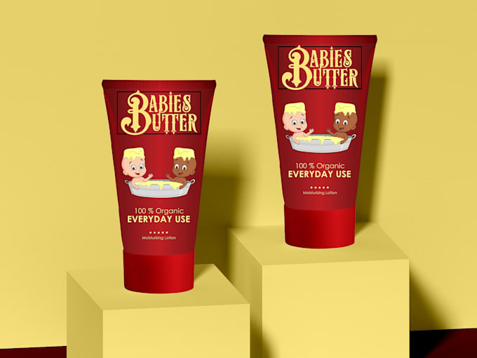 design label and product packaging