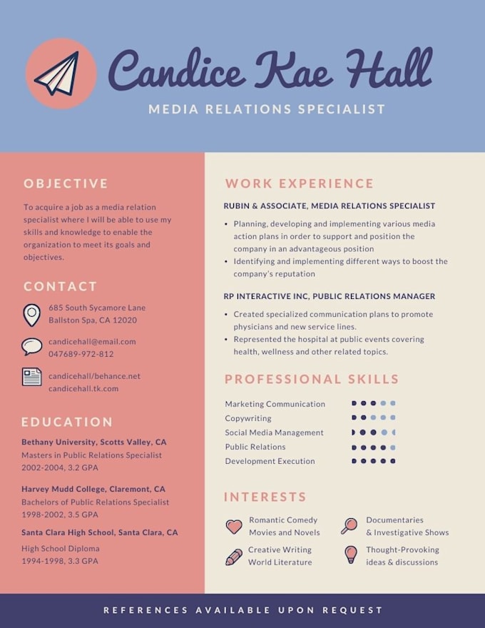 Design a modern and minimal resume by Assistant tech Fiverr