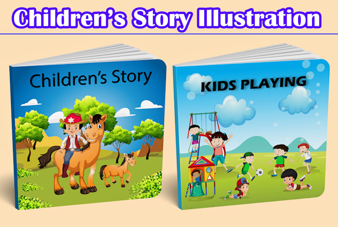 draw children book illustrations, children story or cover