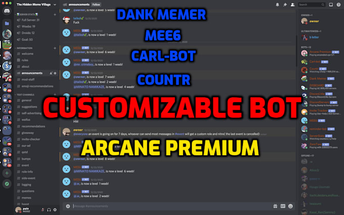 Make a complex and aesthetic discord server by Lexlundeborg | Fiverr