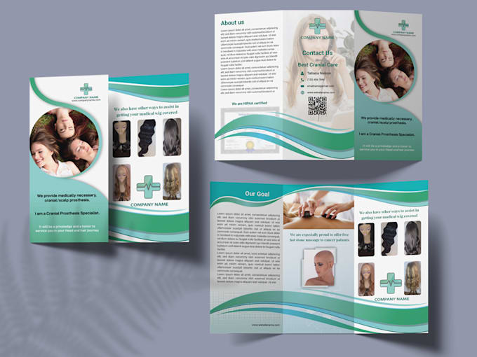 design corporate business medical brochure trifold catalog flyer