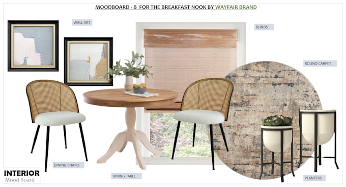 design your interiors with the mood boards and shopping list