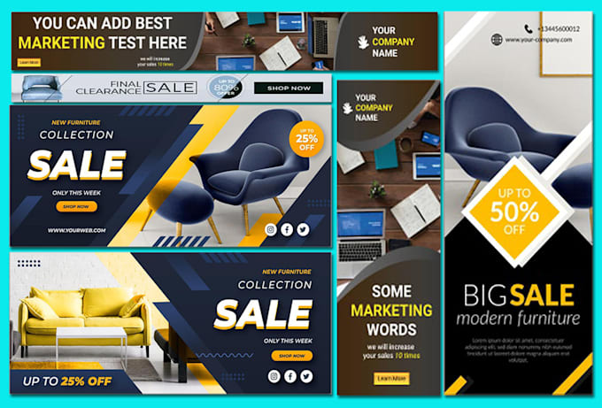 banner design, roll up banner, web banner, real state banner