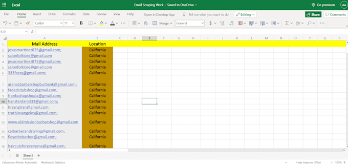 do any web scraping and email extraction