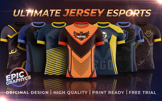 design an esports gaming jersey for your team