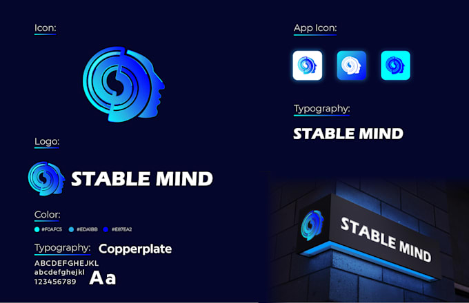 design startup tech, company, technology, and app logo