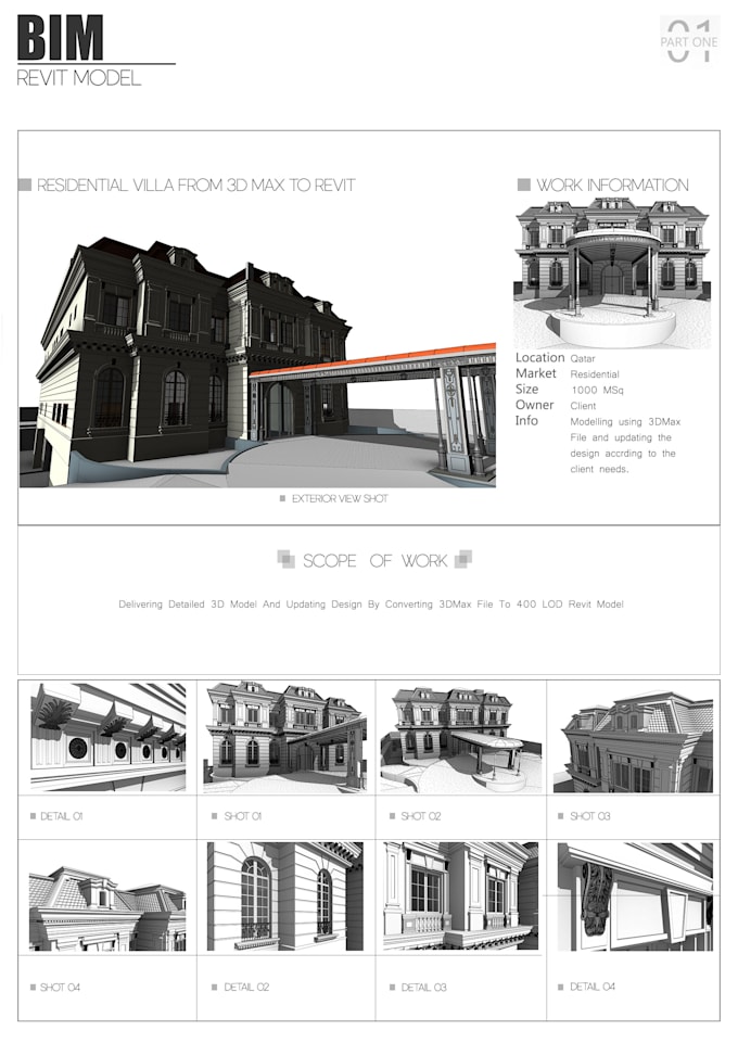 convert 3d max model to bim model