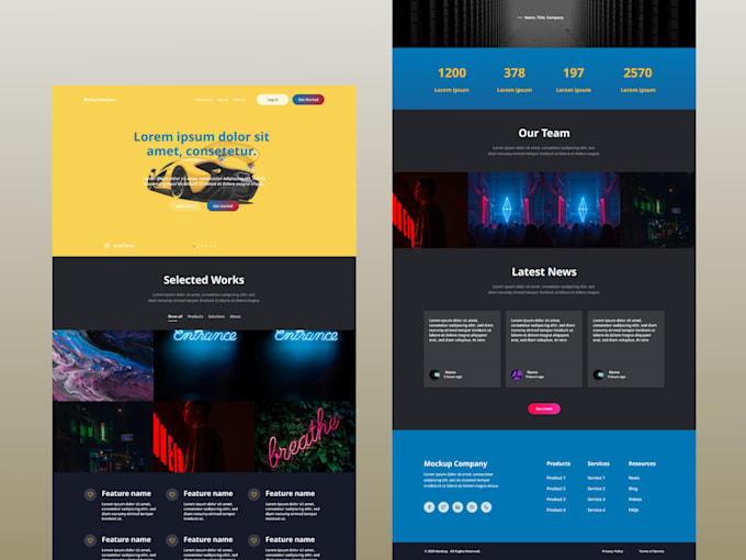 design creative web mobile app UI mockup