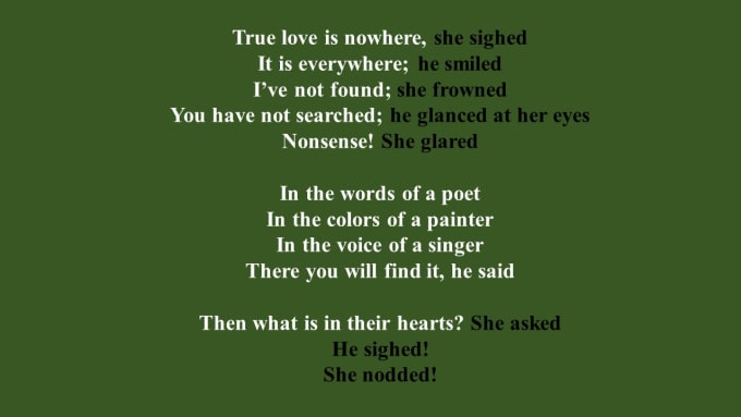 write a poem for you