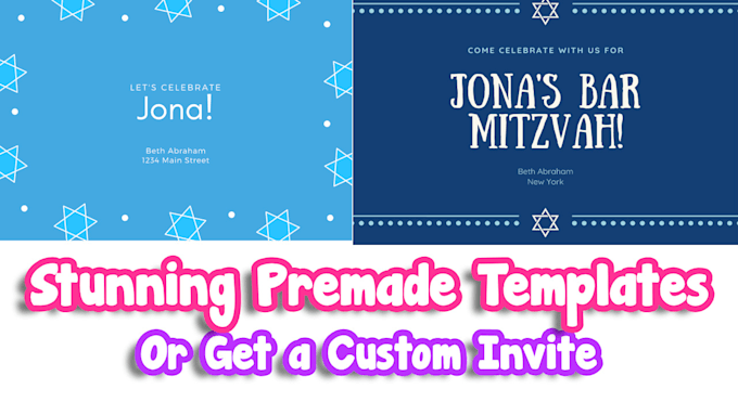 create a custom bar or bat mitzvah invitation