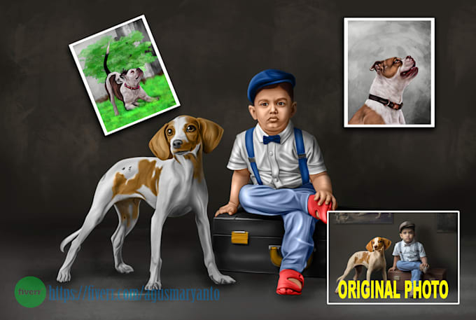 make pet painting using photo