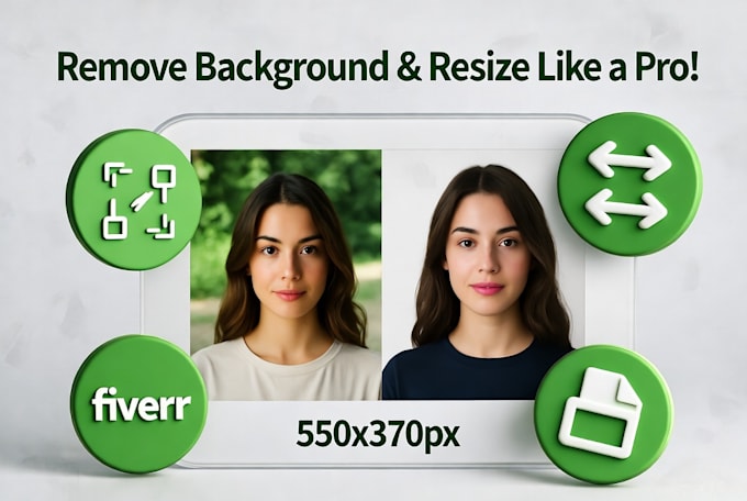 remove image background and resize photos professionally