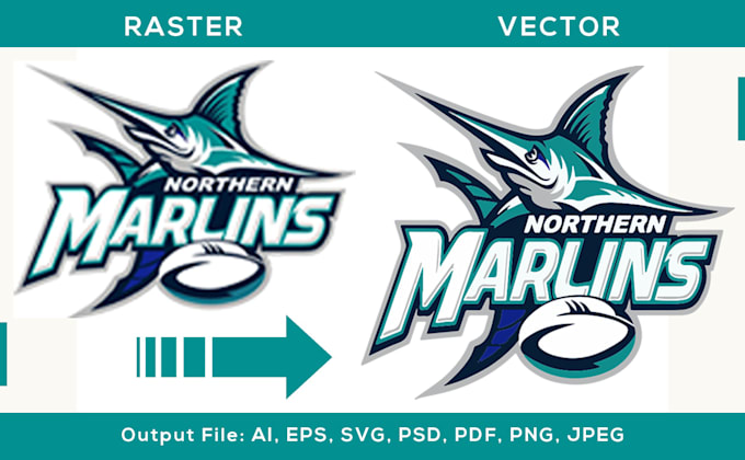 redraw your logo and convert raster to vector