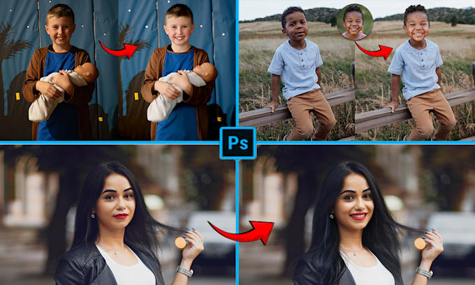 do any photoshop editing, face swap, image editing quickly