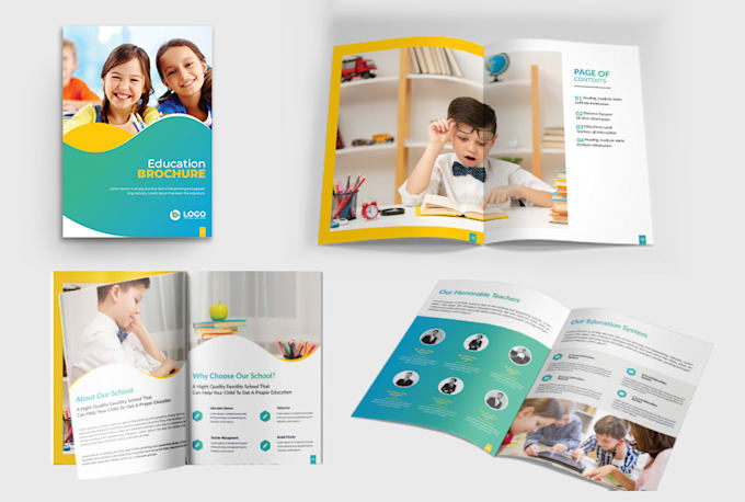 design school admission or education brochure template