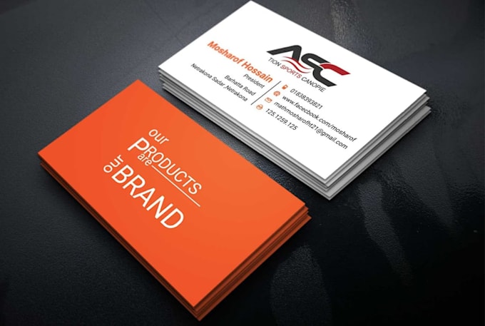 do professional visiting card design with text logo