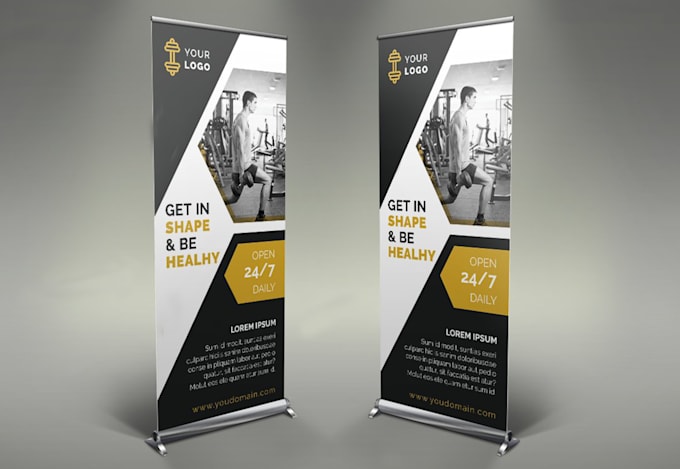 do eye catching retractable roll up banner or feather flag