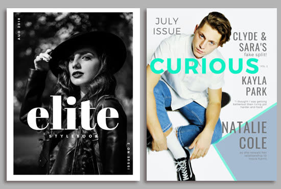 design catchy magazine cover
