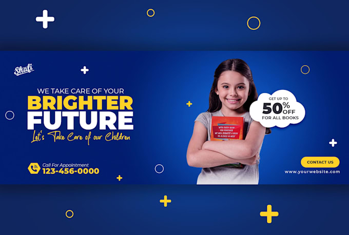 create a professional cover, banner for facebook, linkedin