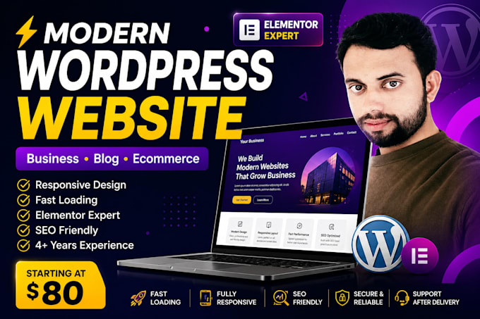 assist for modern wordpress website design or redesign blog