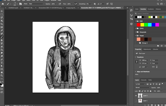 create linocut art style illustration and sketches