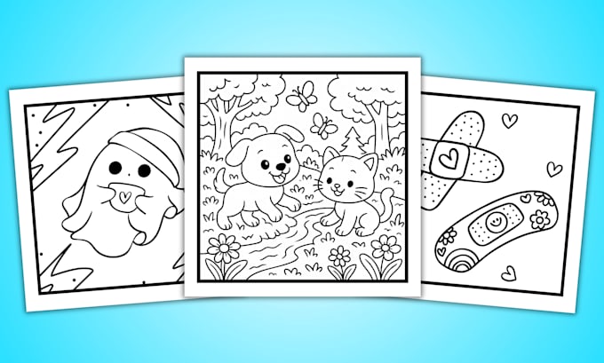 design adult coloring book and bold and easy coloring book for KDP