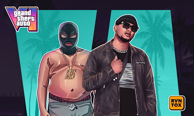 make gta vi custom illustration for you